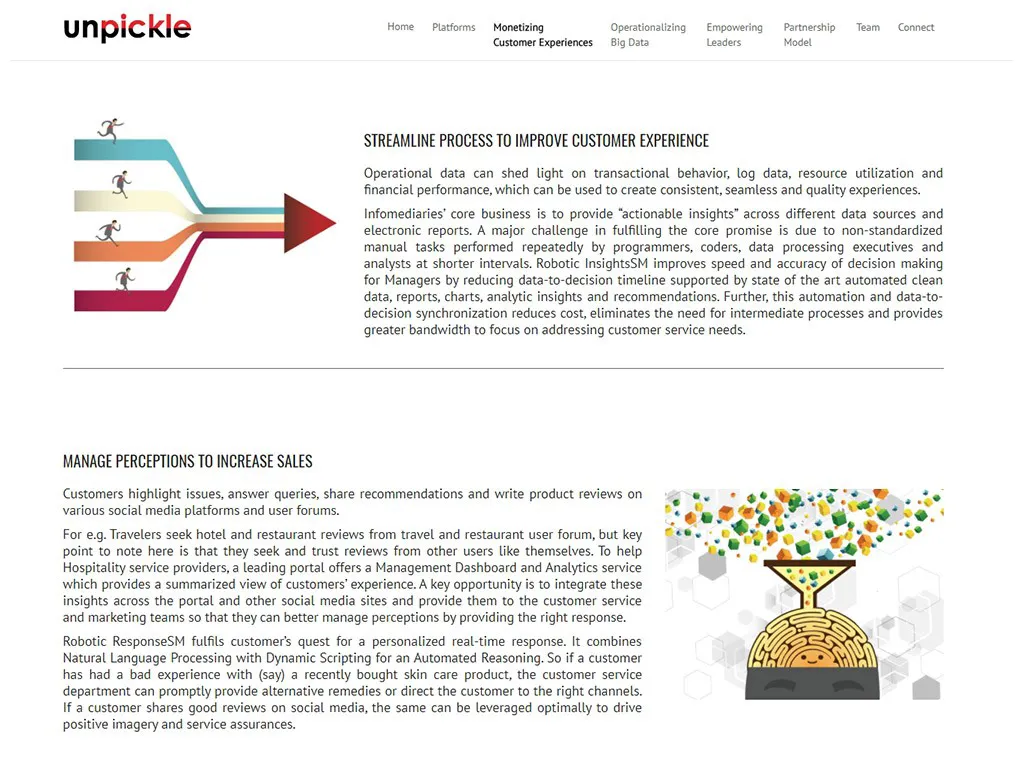 UnPickle IT startup website design - Graphic Design